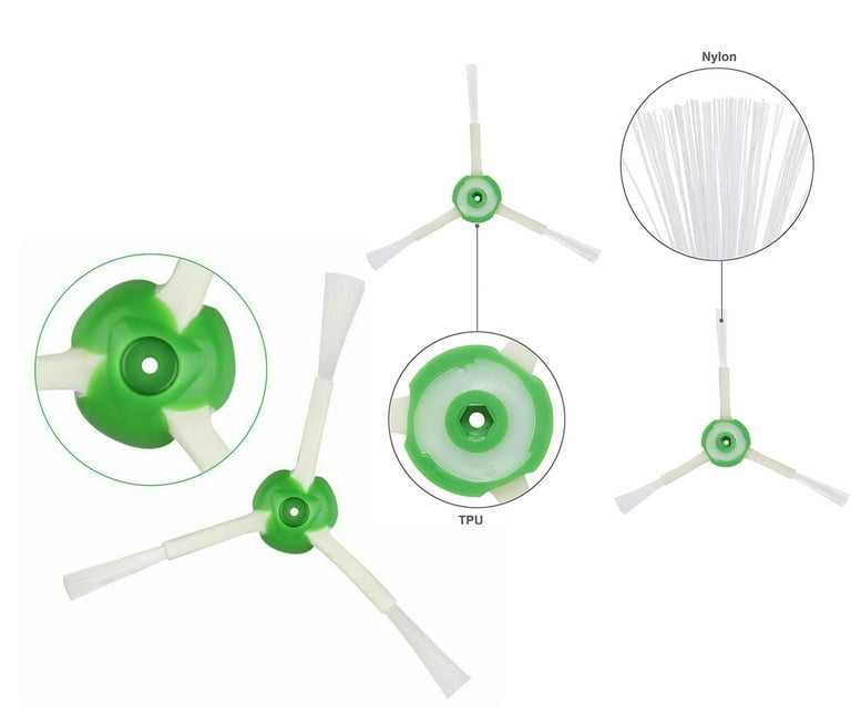 Zijborstel / Side Brush (Set van 3) - Roomba Combo® en Roomba® i, e & j Serie & Roomba Combo® 10 Max - Compatible iRobot part 4624877